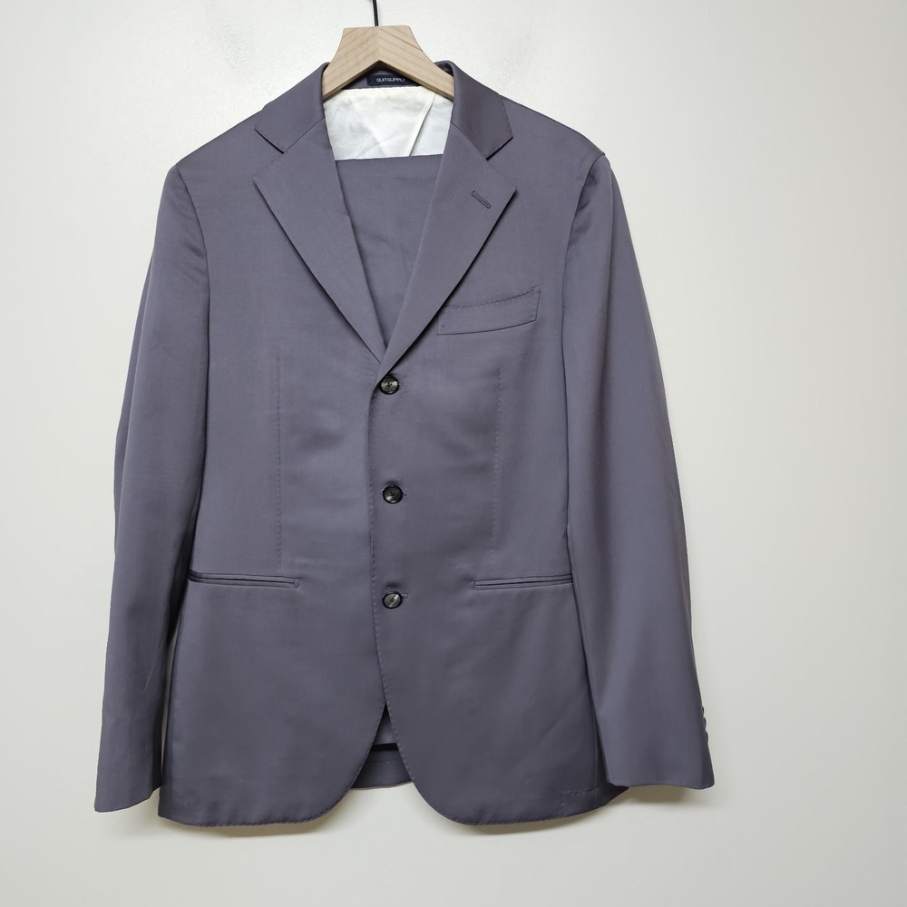 Suitsupply La Spalla Suit 38R Purple Vitale Barberis Canonico Super 110's Wool